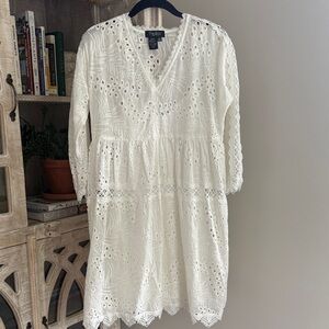 Papillon Blanc Ivory Eyelet Dress
